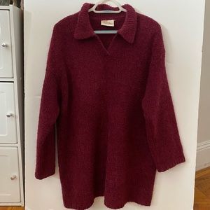 Dorothy Perkins Sweater Woolen Maroon. Size L
